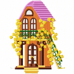 Buildings Embroidery Design 6 Buildings Embroidery Design 6
